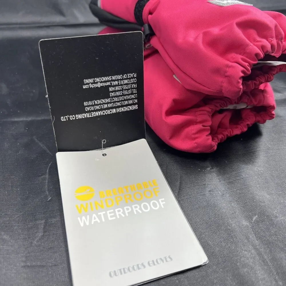 MCTi KIDS Waterproof Mittens 1Pair Warm Windproof Long Cuff Gloves Size XXXS